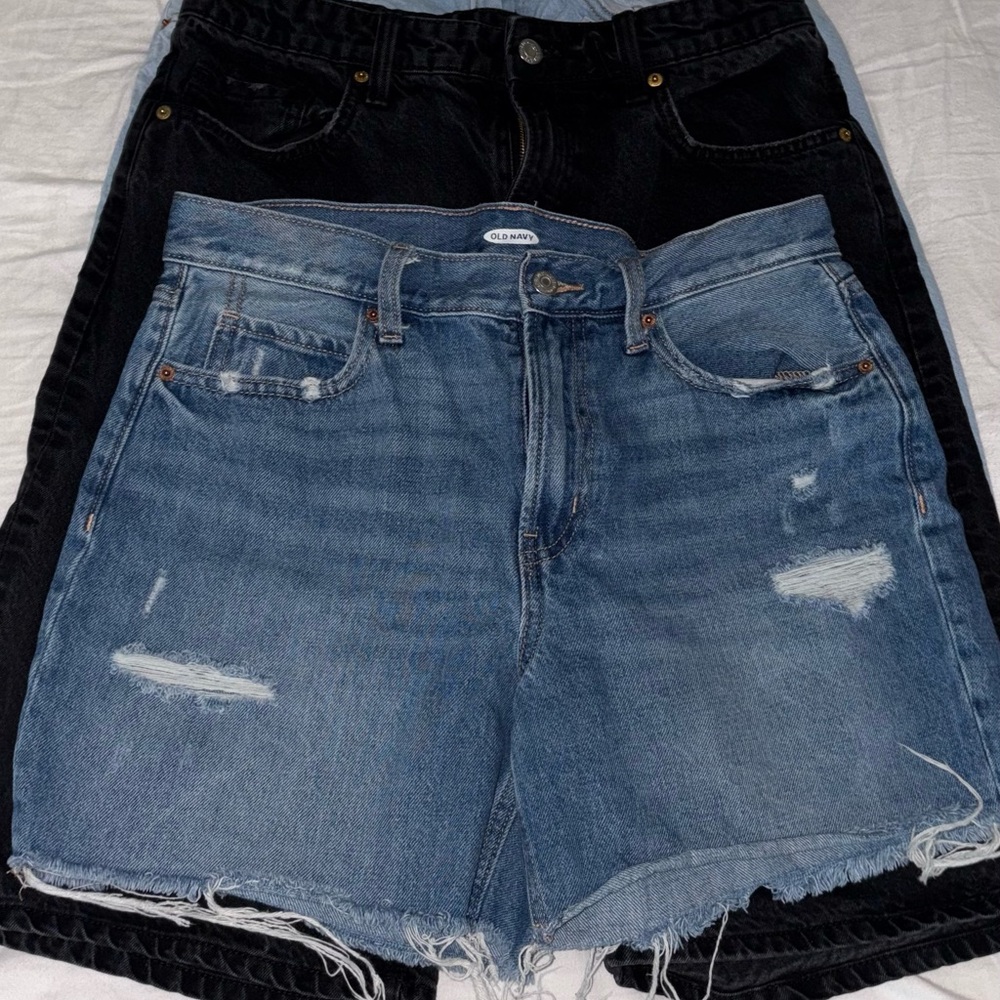 H&M Blue and Black Jean Shorts BUNDLE